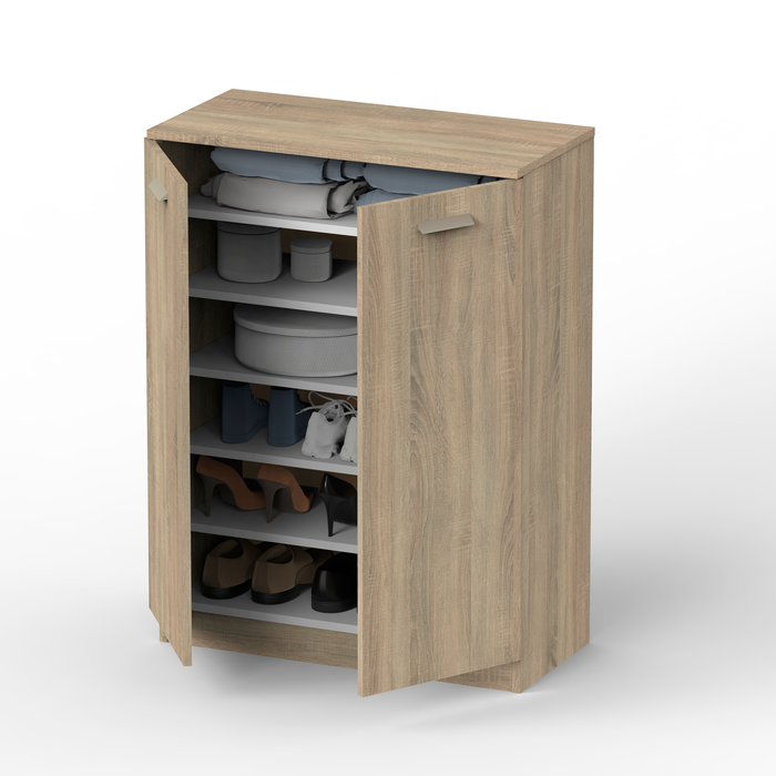 MUEBLES PITARCH Multipurpose Low Cabinet with Shelves Cambrian Oak