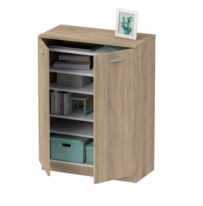 MUEBLES PITARCH Multipurpose Low Cabinet with Shelves Cambrian Oak