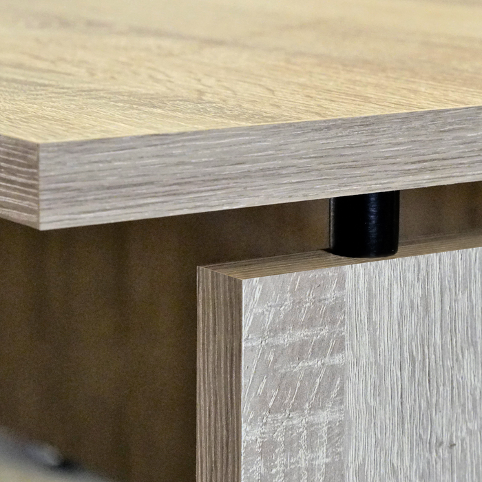 MUEBLES PITARCH Mesa Despacho Rivoli Roble Cambrian/pivote negro