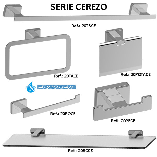 ARCOBAÑ 20POCE CEREZO Portarrollos  Acero Inox