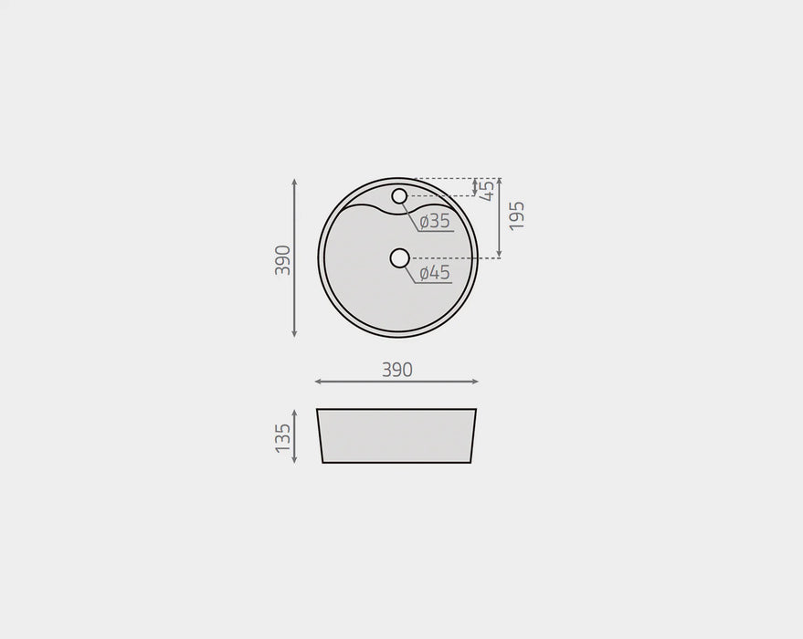BhD 7051 LUSITANIA Circular Above Counter Sink