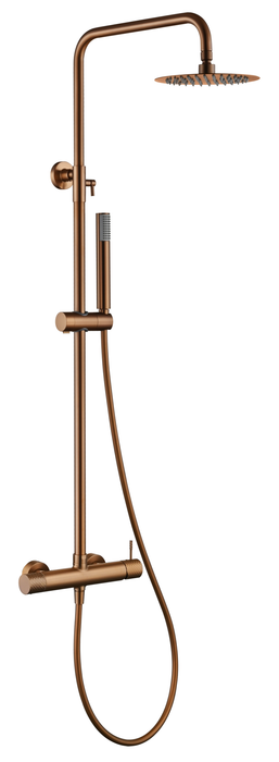 IMEX BDG053/ORC GENOVA-PIAMONTE Conjunto De Ducha Monomando Oro Rosa Cepillado