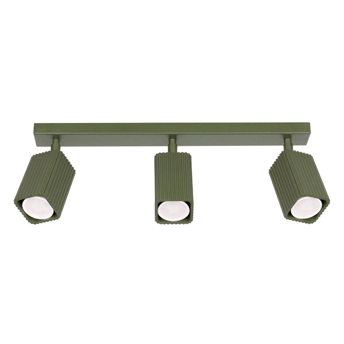 SOLLUX SL.3179 Lámpara De Techo Rayo 3L Verde Oliva