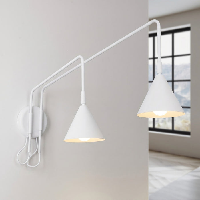 SOLLUX SL.2506 Aplique de pared NOX 2 blanco con interruptor