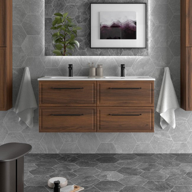 SALGAR 121800 RUNA Mueble+Lavabo IBON 120cm Nogal