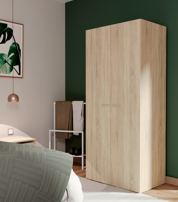 MUEBLES PITARCH Armario 2 Puertas Tibet Roble Cambrian