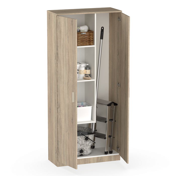 MUEBLES PITARCH Multipurpose Closet Broom Cabinet Cambrian Oak
