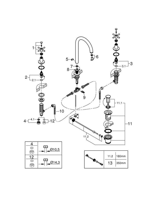 GROHE 26 908 243 TEMPESTA Cube 110 Conjunto de ducha con barra 2 chorros (Rain, Jet) Negro Mate