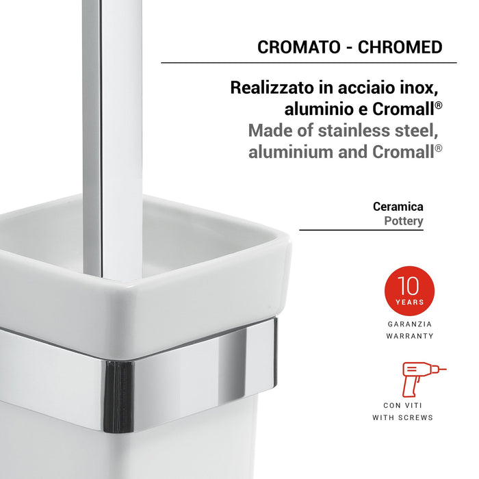 GEDY SG330313000 SPLUGA Chrome Toilet Brush Holder