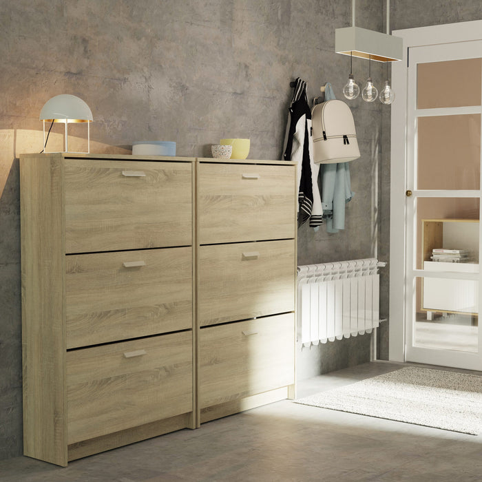 MUEBLES PITARCH Zapatero 3 Puertas Tibet Roble Cambrian