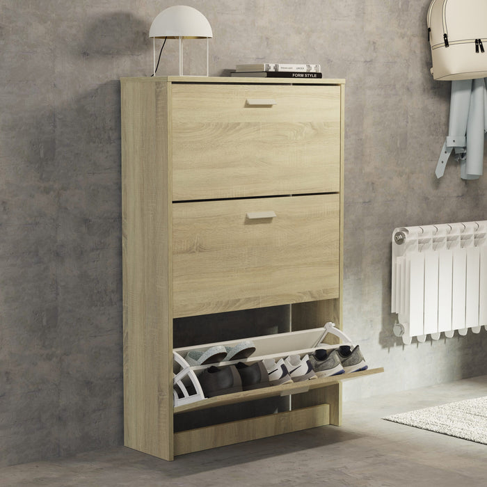 MUEBLES PITARCH Zapatero 3 Puertas Tibet Roble Cambrian