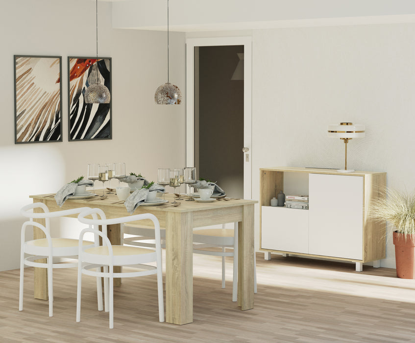 MUEBLES PITARCH Aparador Tibet Roble Cambrian/Blanco