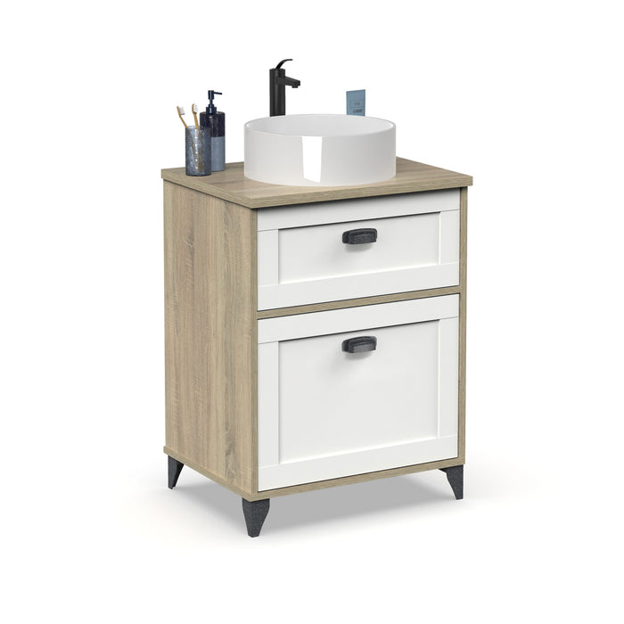 PITARCH FURNITURE Toscana 60 Sink Cabinet Cambrian Oak/White