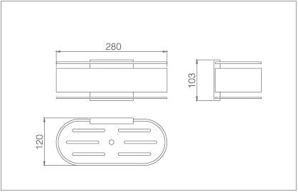 IMEX ADN008/BL ANGA Jabonera Frontal Blanco Mate