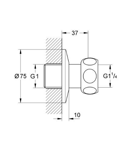 GROHE 12 417 000 Lahr Racor Recto Entry for 35089