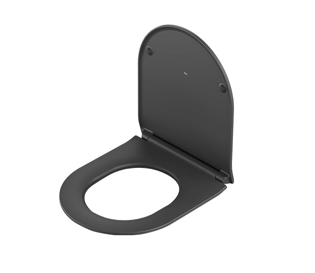OLI 888236+888361 LAKE Rimless Wall-Mounted Toilet with Seat Hidden Fixings Black