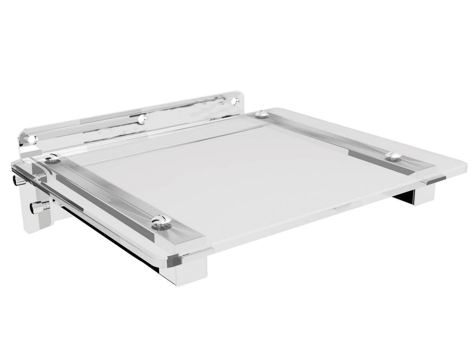 BELTRAN 2619 TABURETE Asiento Ducha Plegable Inox Metacrilato Transparente 35 cm