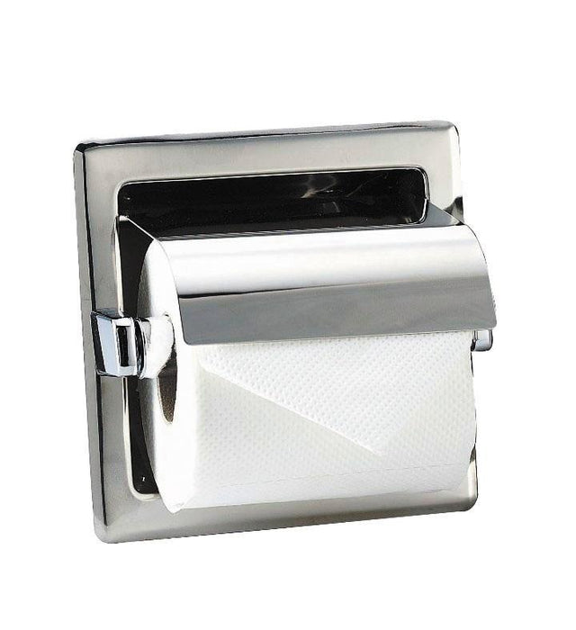 MEDICLINICS AIE310C Portarrollos con tapa empotrable Acero Brillo