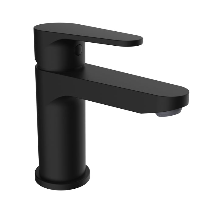 CLEVER 62071 ROCKET Single-lever Basin Faucet 85mm 5l/min with Drain Valve Quick-Clac Synthetic Matte Black Cold Opening