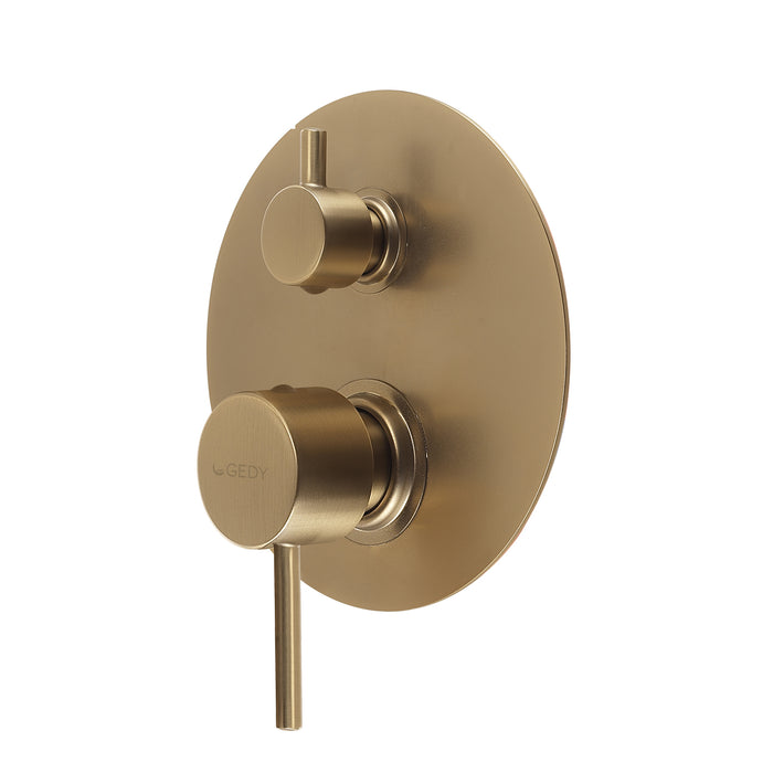 GEDY MXGA0588000 GARDA Grifo empotrado de ducha con desviador oro mate