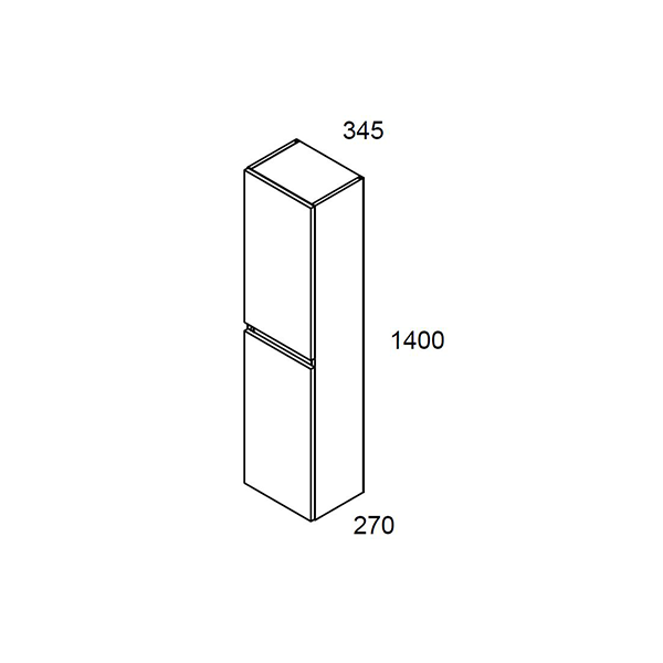VISOBATH 077449 BOX Columna Suspendida 2 Puertas Roble Costa