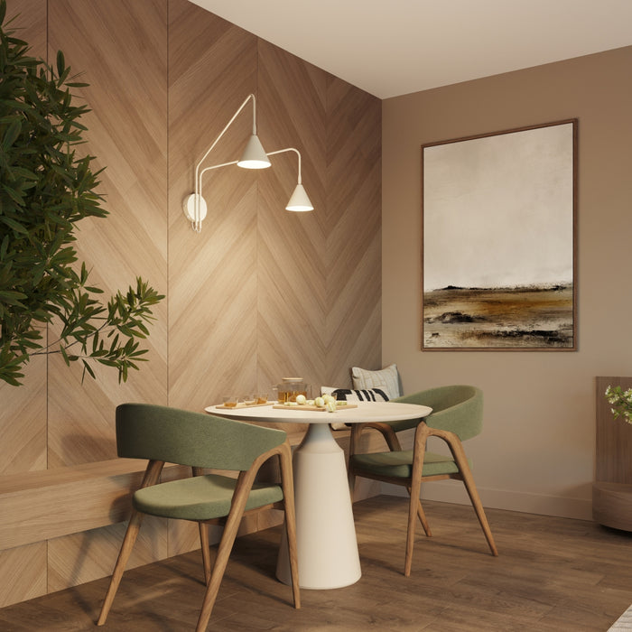 SOLLUX SL.2509 Aplique de pared NOX 2 beige con interruptor