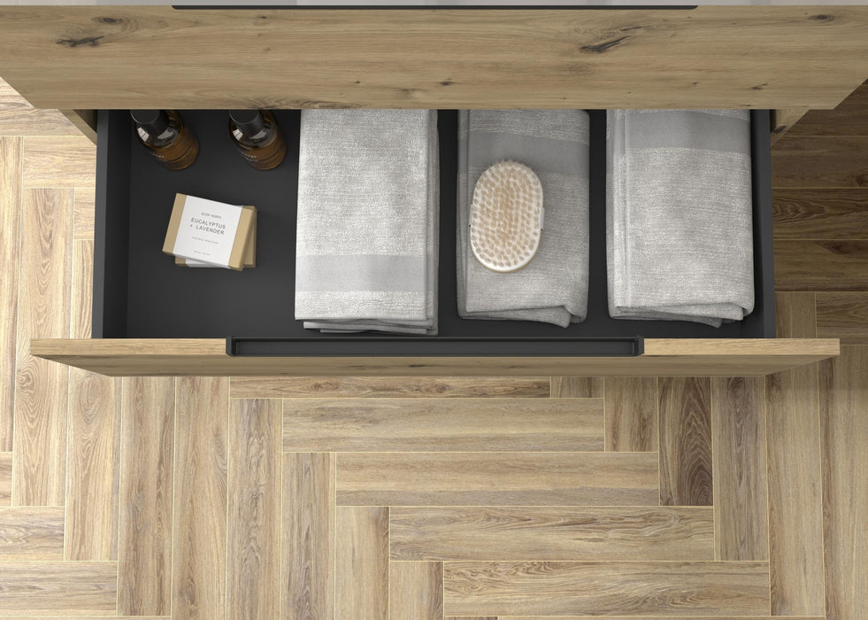 SALGAR 122014 LENI Mueble+Lavabo LISBOA 2 Senos 140cm Roble