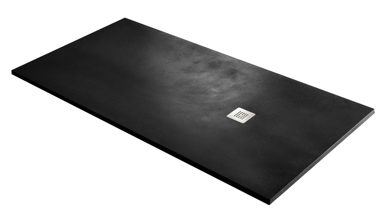 ACQUABELLA BASE Plato de Ducha Textura Beton Color Negro