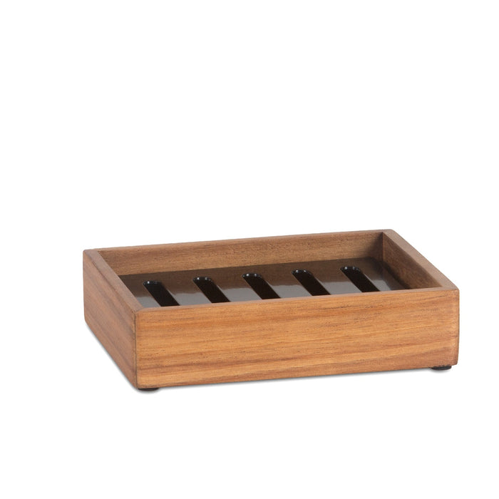 Andrea House BA25081 Jabonera De Baño De Madera Natural