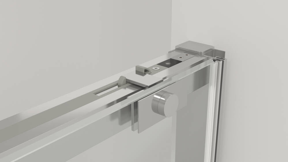 GME TWENTY Mampara Lateral Fijo Ducha 2F+1C Cromo Transparente