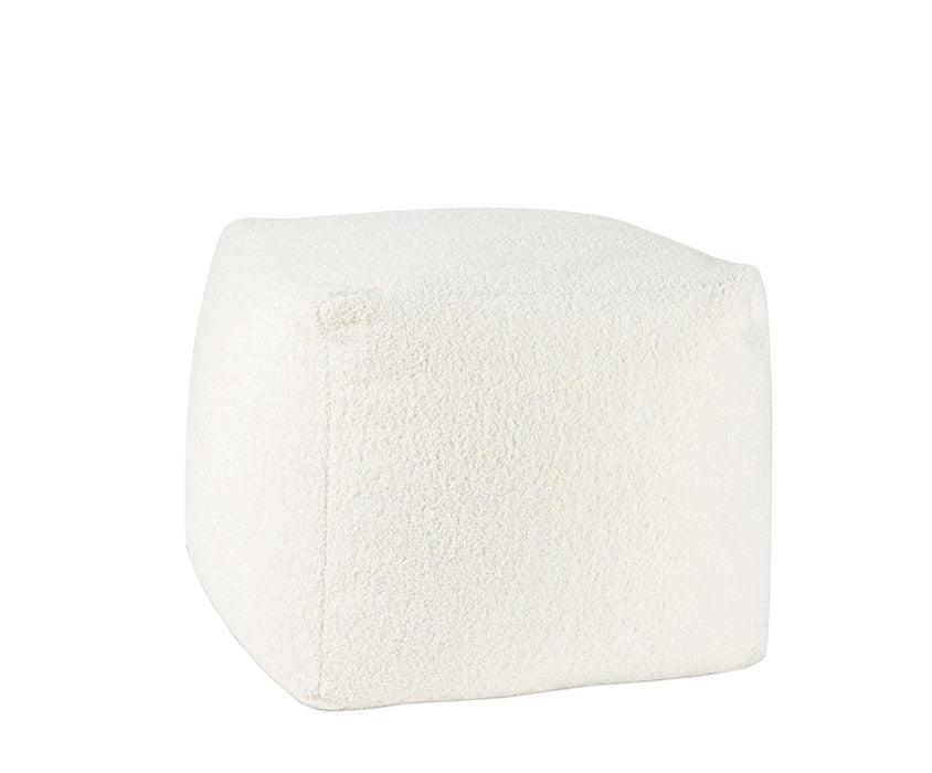 ANDREA HOUSE MU23077 Puf Cuadrado Blanco 50x50x40 CM