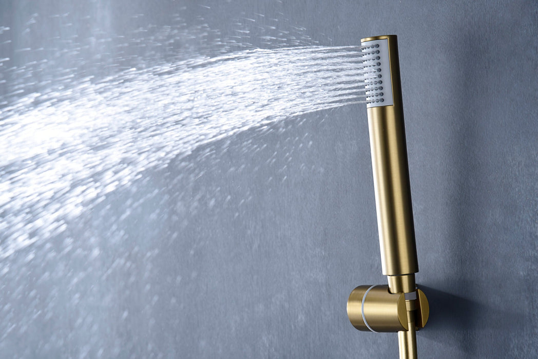 IMEX BDM039-5OC MONZA Kit Monomando Grifo Ducha Oro Cepillado