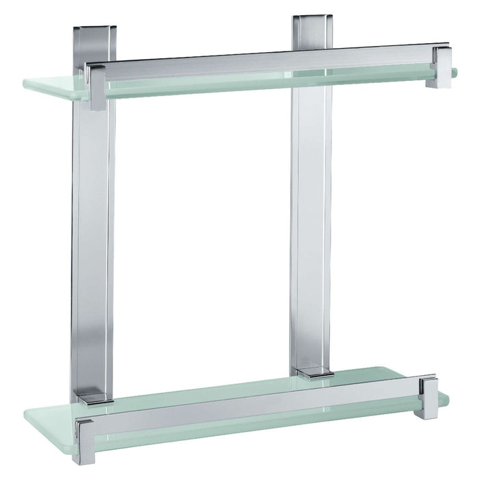 GEDY CD823800A01 Portaobjetos Doble Rectangular Cepillado