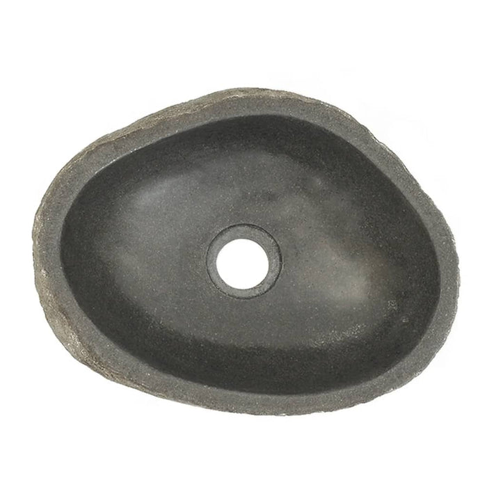 VXL Lavabo de piedra de río ovalada 29-38 cm