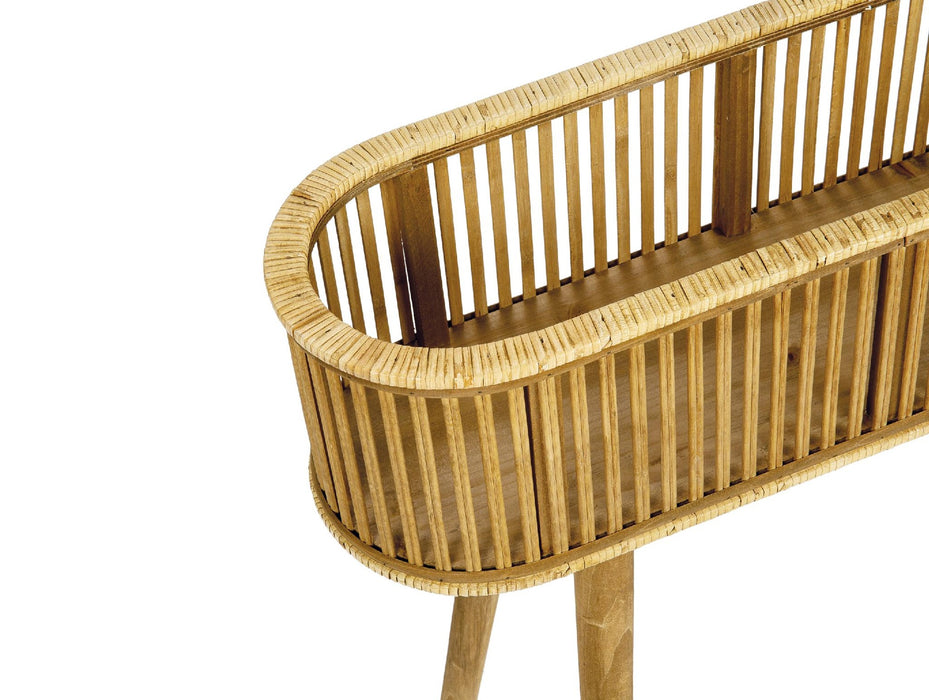 ANDREA HOUSE AX71040 Macetero Pie Bambú/Ratán 68x22x59,5 CM