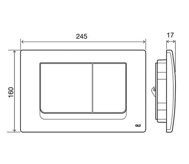 OLI 640584 RIA Pulsador Cromo Brillo