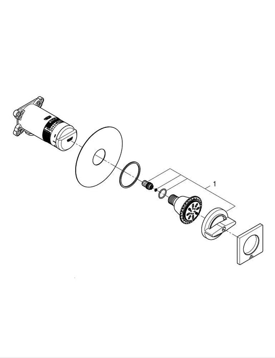 GROHE 33 556 003 EUROSMART Monomando de ducha 1/2" cromo