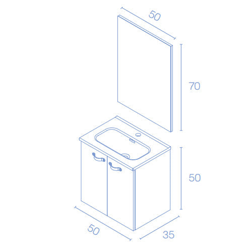 AMIZUVA 127011 ANEKO Mini Furniture Set White Gloss