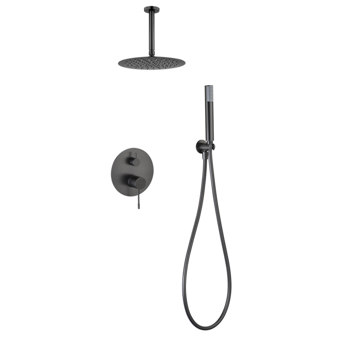 IMEX GPP059/BGM GENOVA-PIAMONTE Monomando Conjunto Empotrado Black Gun Metal