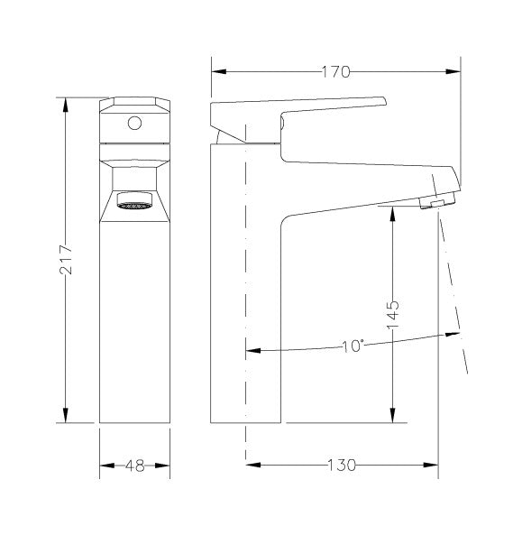 GENEBRE 64134 16 45 66 KLIP Single-lever Medium High Sink Faucet Chrome