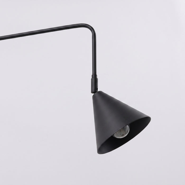 SOLLUX SL.2507 Aplique de pared NOX 2 negro con interruptor