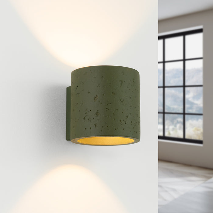 SOLLUX SL.1839 Aplique ORBIS hormigón verde oliva verde oliva