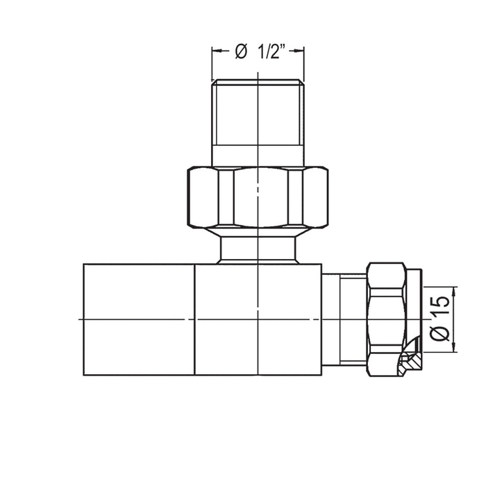 LLAVISAN L307444 Llave para radiador secatoallas para cobre y multicapa blanco