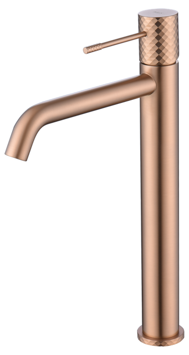 IMEX BDG053-3ORC GÉNOVA Monomando Lavabo Alto Oro Rosa Cepillado