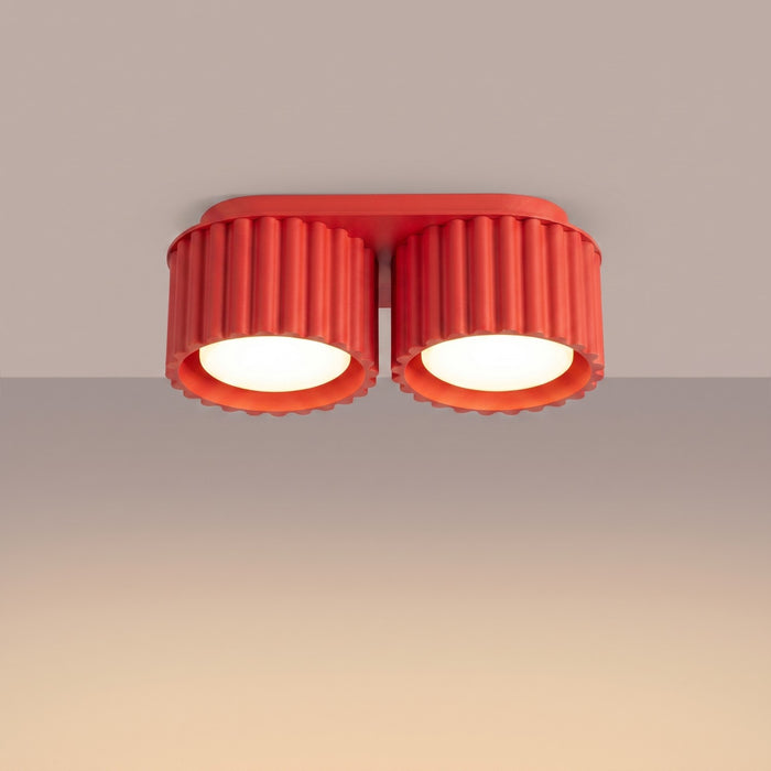 SOLLUX SL.2422 Plafón AURA 2 rojo Gx53