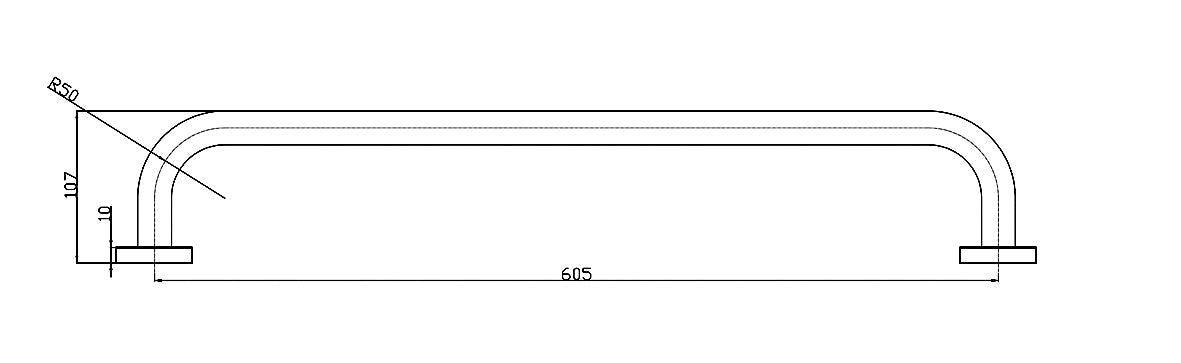 MEDICLINICS AC0973C Manillón Toallero Recto de Latón Cromo Brillo