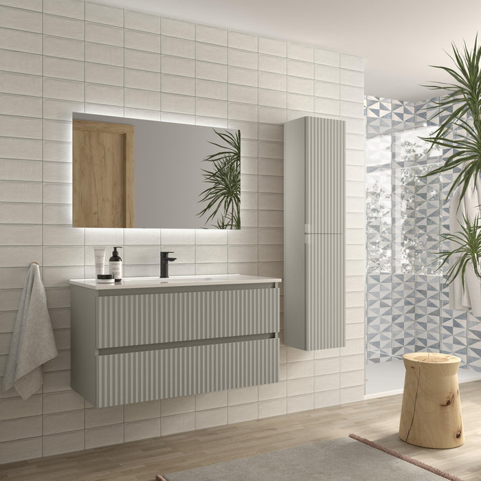 SALGAR KIRA Mueble de Baño con Lavabo Color Gris Mate