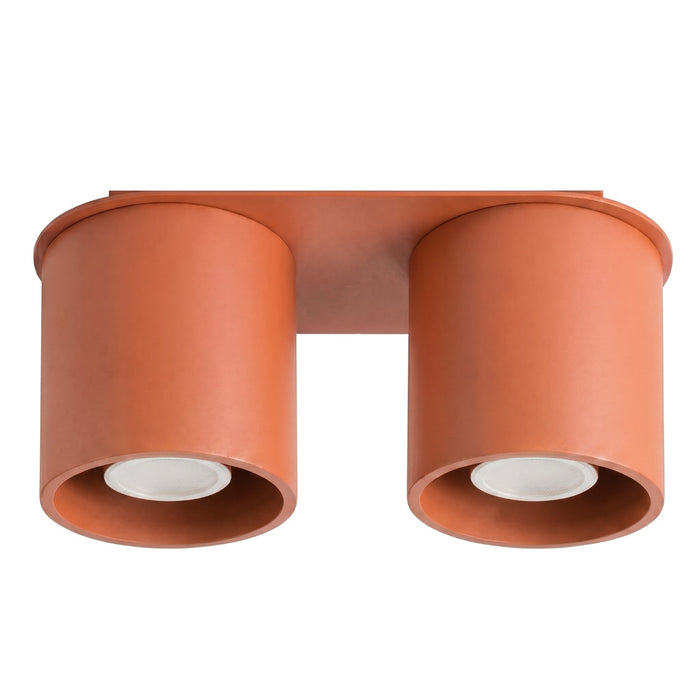 SOLLUX SL.2094 Plafón Orbis 2 Ocre Rojo