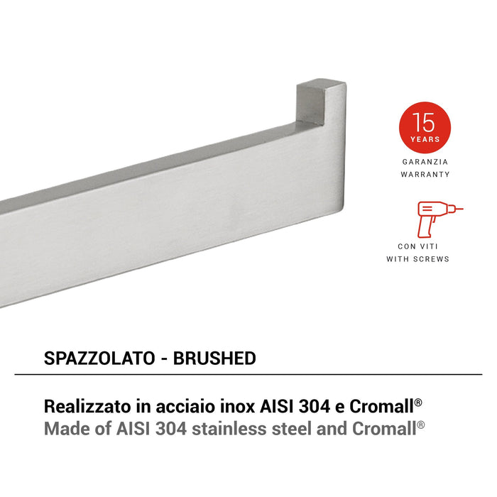 GEDY A5243800000 MAUI Portarrollo Cepillado