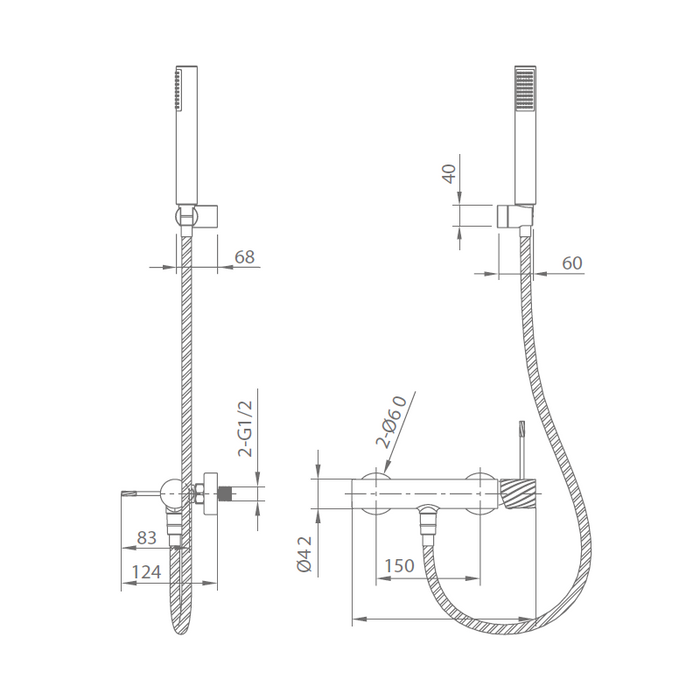 IMEX BDB063-5NQ BLESS-PALAU Monomando Kit Niquel